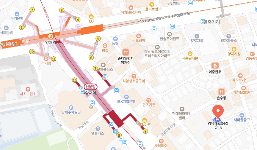 와인 세미나실 위치 지도